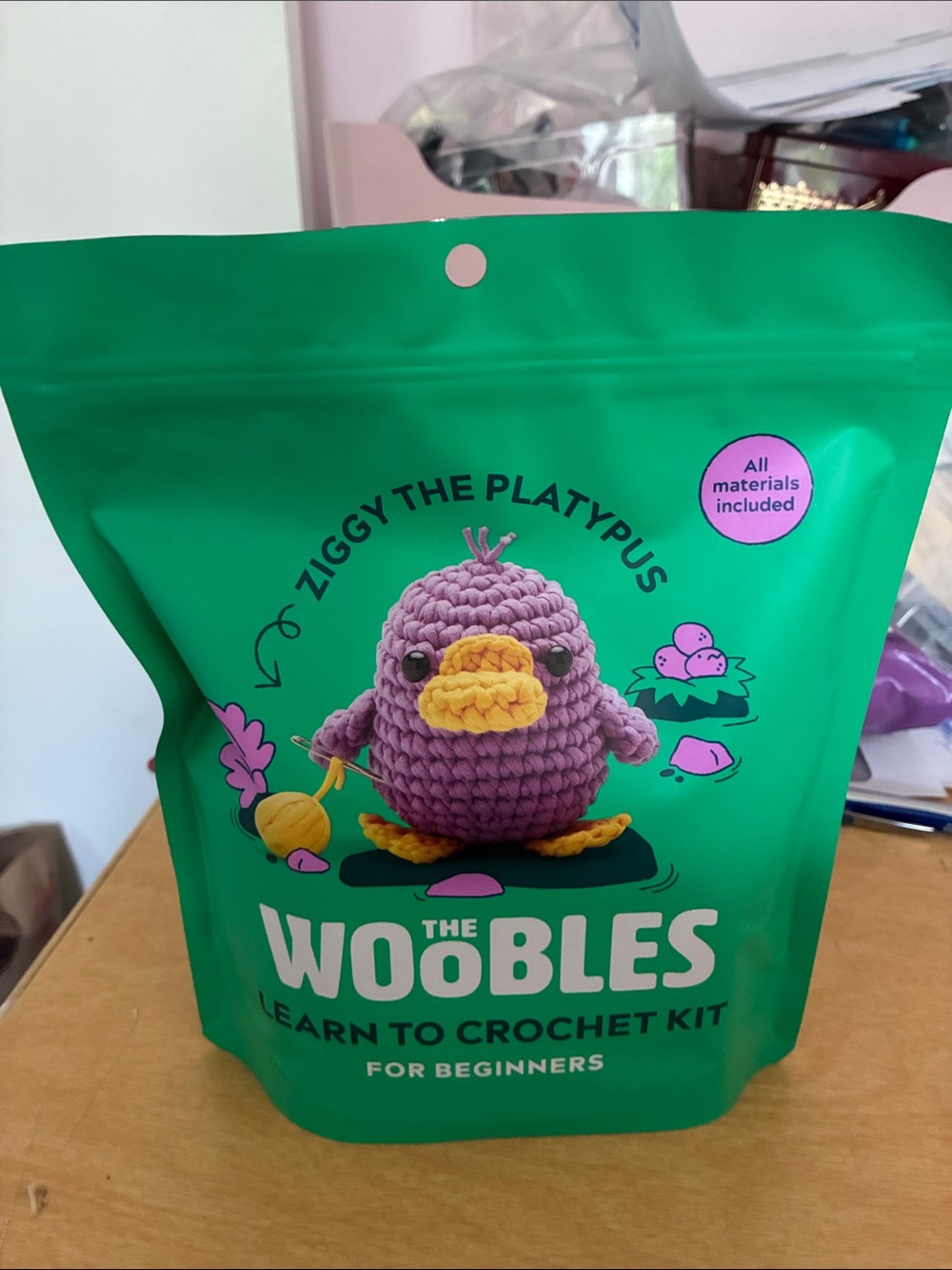 Woobles Ziggy the Platypus Crochet Kit – Purple